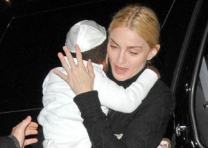 Madonna with David and Guy Oseary at Kabbalah in NYC