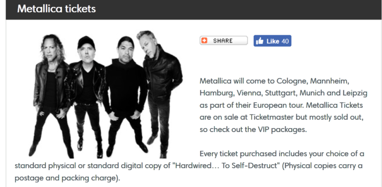 Metallica Follows Bon Jovi, Other Groups to Number 1 on Charts with Old Albums Sold in Concert Ticket Bundles