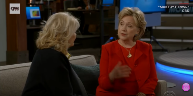 UPDATE: Hillary Clinton Kept the Secret She Was On “Murphy Brown” Premiere from Friends, Family