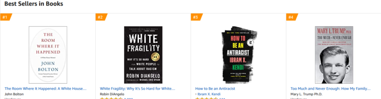 Pulse: The Top 4 Books on Amazon are About Trump and Racism, starting with Bolton and Trump’s Niece