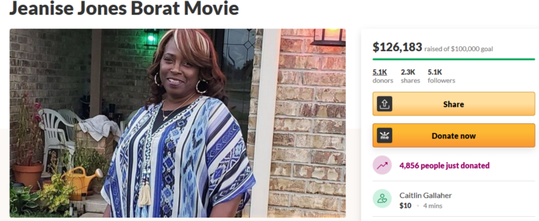 UPDATE “Borat” Accidental Star Jeanise Jones Raises $165K on GoFundMe After Receiving Just $3,600 for Work in Hit Film