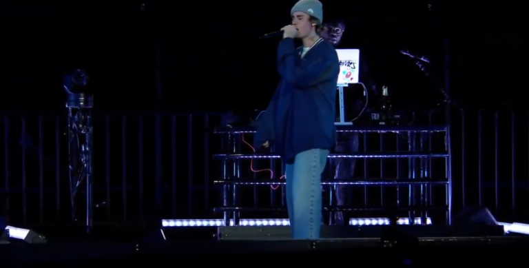 Justin Bieber Lip Synchs for T Mobile Outside at the Beverly Hilton, Upsets Locals, Tries to Sell 2021 Concert Tickets