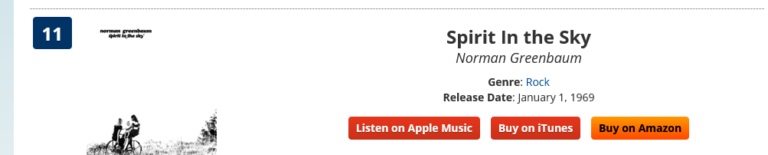 What Year Is It? Oldies Take Up 8 of the Top 20 on iTunes Including 1994 “Zombie” and 1970 “Spirit in the Sky”