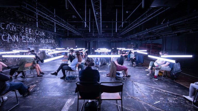 Theater Review: “Blindness” Opens Off Broadway With Lights, Headphones, and the Donmar Stamp