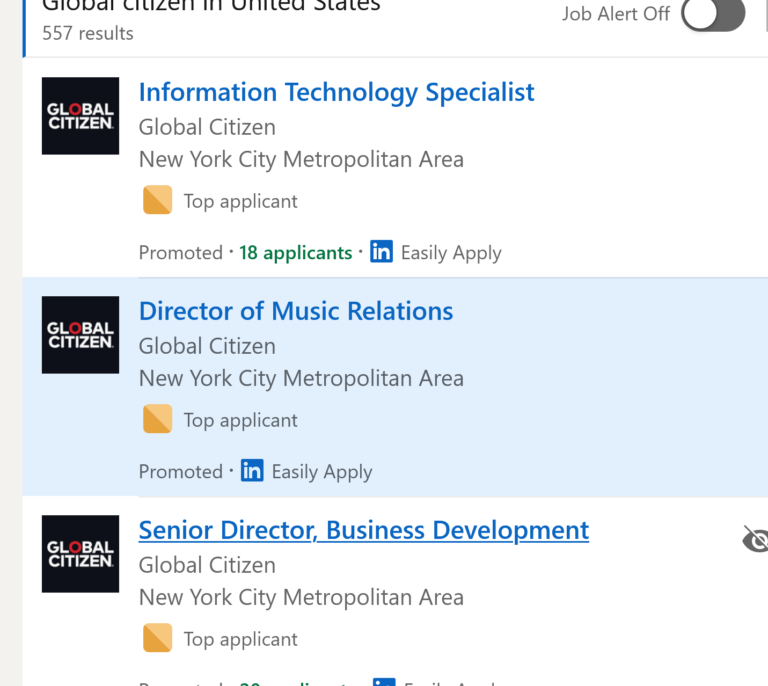 Help Wanted: Global Citizen Still Looking for Music Relations Director Six Weeks Away from Another Poverty Curing, Hunger Ending Concert