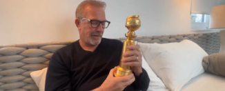 Watch Kevin Costner Unbox His Golden Globe And Never Mention the Show It Was For, “Yellowstone”