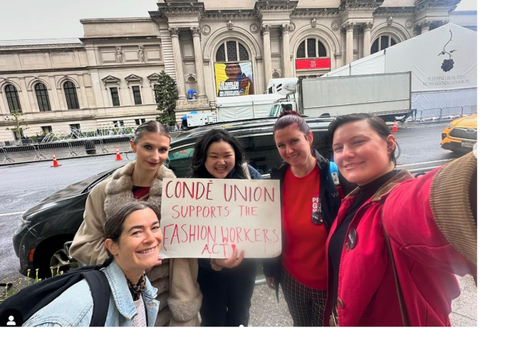 Conde Nast Workers Picketing Now at Museum Warn Monday Trouble: “Meet us at the table or We’ll Meet You at the Met”