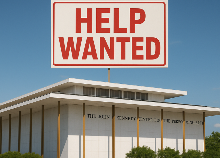 Kennedy Center Staff Numbers Drop by 18%: 31 Top Jobs Open That No One Wants, From Publicity Director to, Shuttle Bus Driver