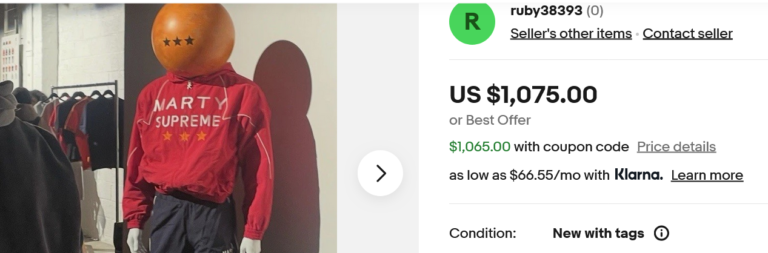 Timothee Chalamet, “Marty Supreme” Filmmakers Gamble on Merch for Movie Few Have Seen, One Hoodie Going for $1,075 on ebay