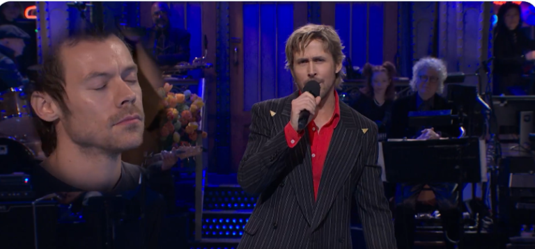 Harry Styles Flies to NY After Taping TV Special in Manchester Just to Interrupt Ryan Gosling “SNL” Monologue (Video)