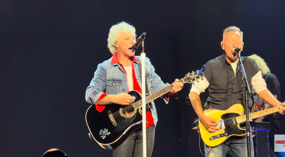 Watch Bruce Springsteen Joined Jon Bon Jovi On Stage Tonight at MSG for a Surprise Turn on 2 Songs, And They Each Sounded Great