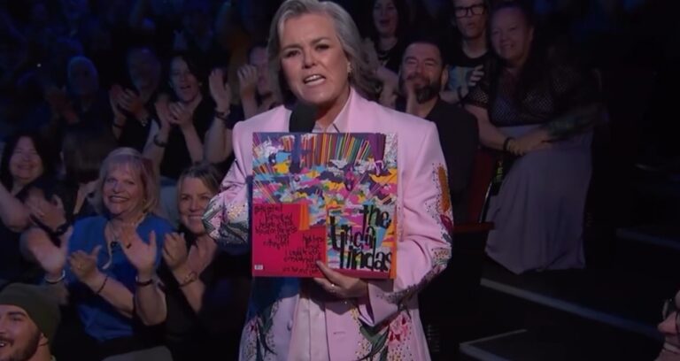 Rosie O’Donnell Scores Big Time On Her First Night Guest Hosting Kimmel, Gives Audience Copies of Madonna’s Album, Calls Trump “Mango Mussolini”